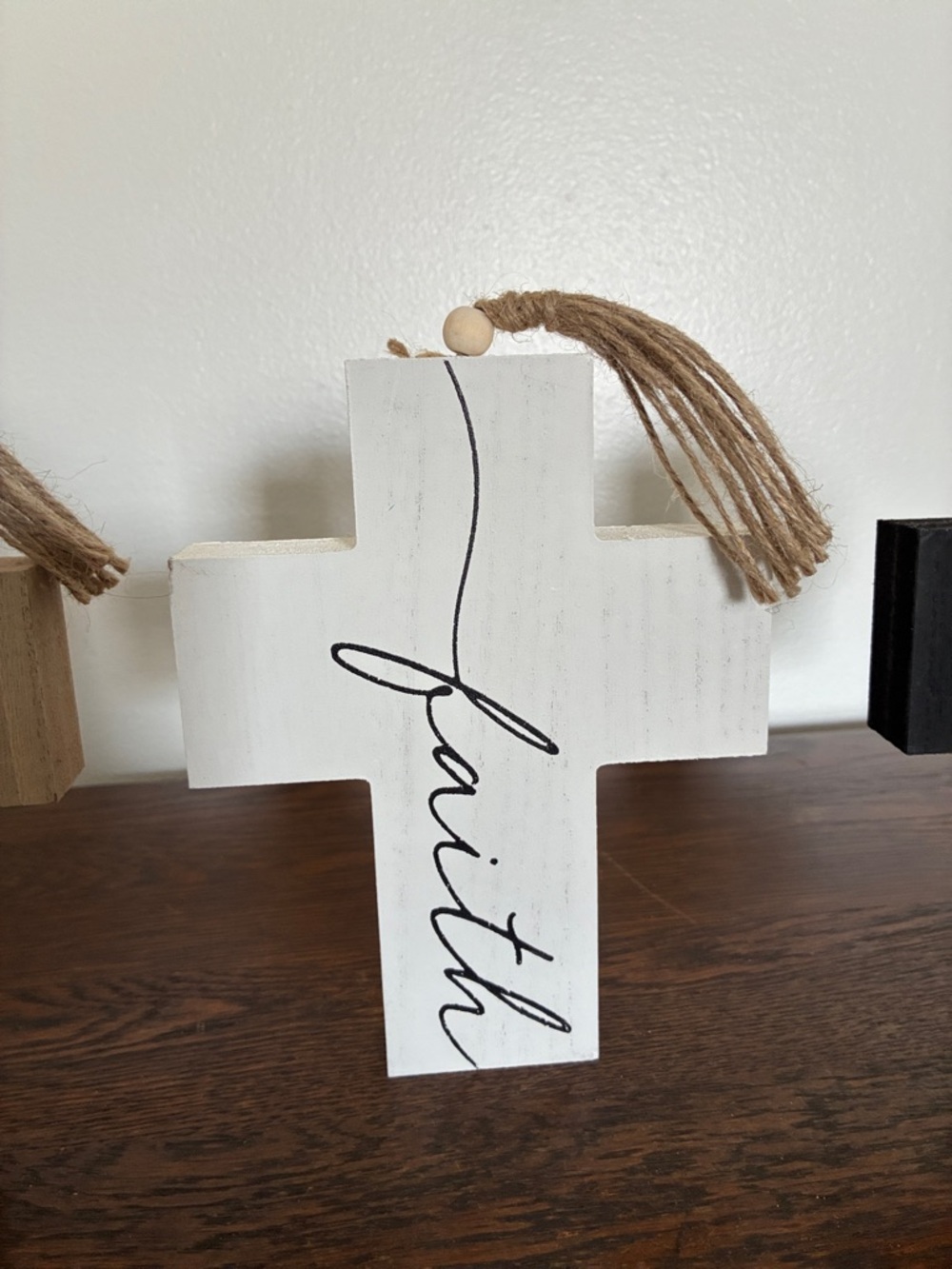 NWT - HOPE, FAITH & BLESSED Wooden Cross Trio - Picture 4 of 14
